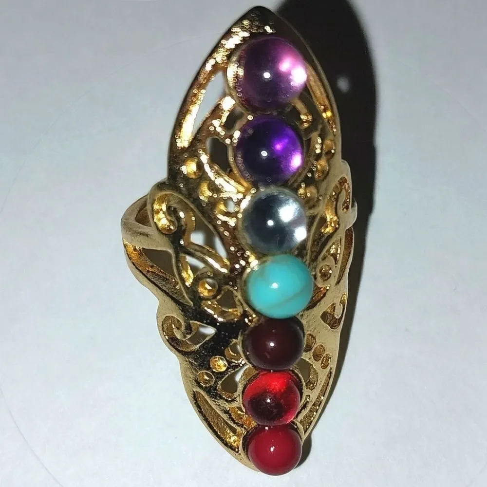 Hand crafted vintage bohemian turquoise ring